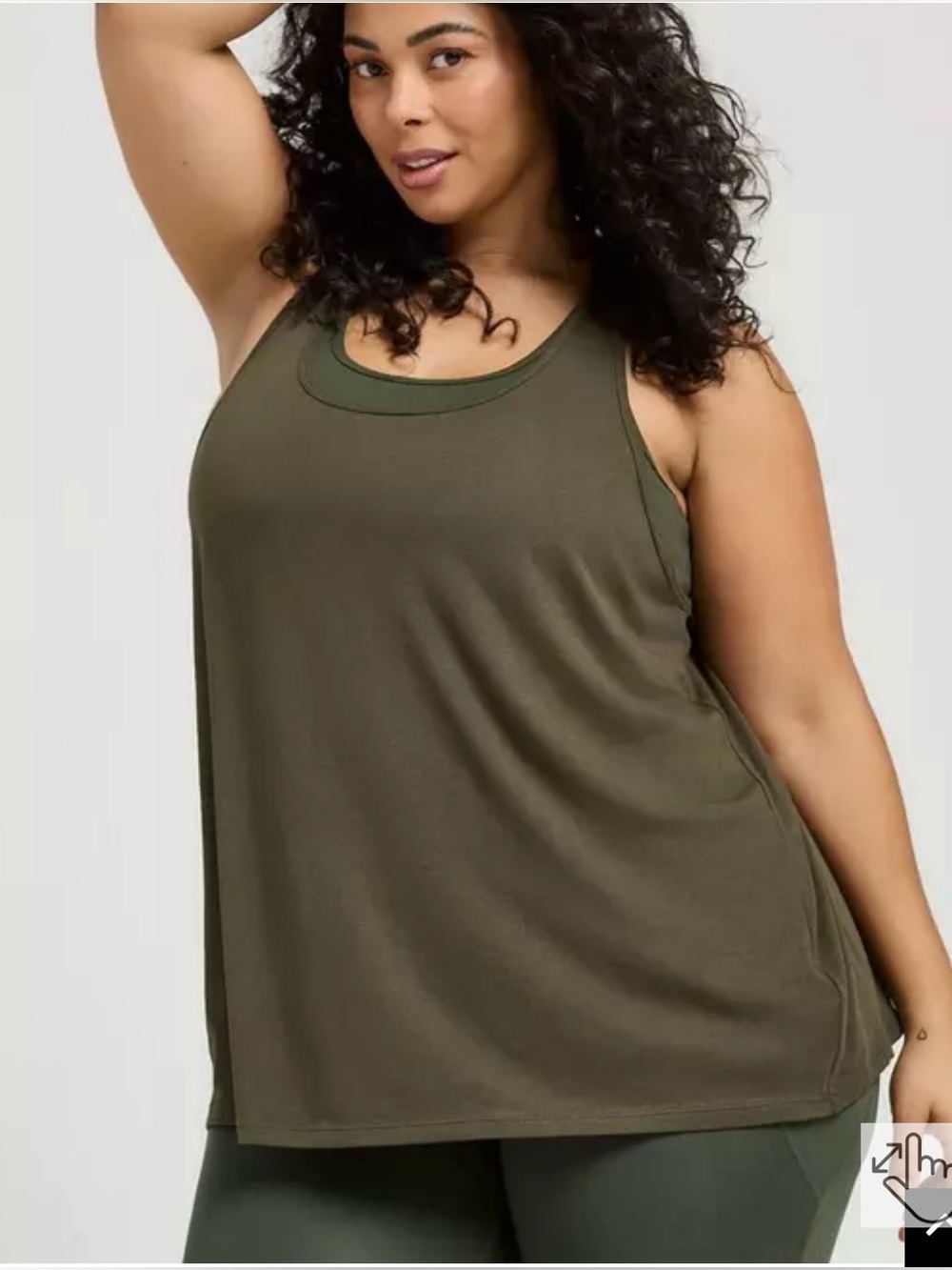 Torrid Performance Cotton Active Tank 2-in-1 Bra
